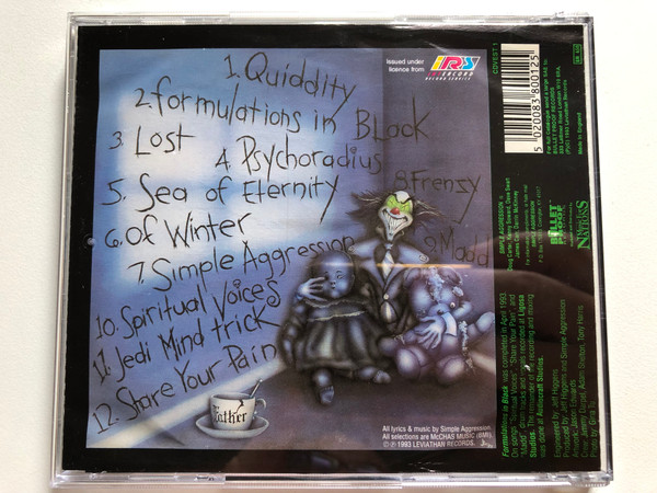Simple Aggression – Formulations In Black / Bullet Proof Records Audio CD 1993 / CDVEST 1