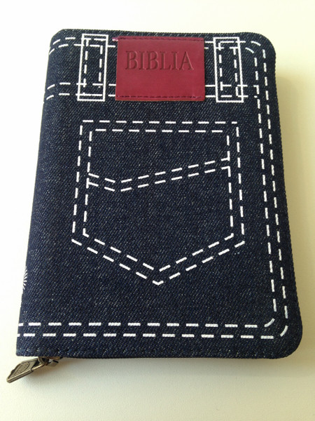 Romanian Bible - Denim Cover with Zipper / Biblia sau Sfanta Scriptura - Editie Revizuita / Protestant Cornilescu Version - Revised Edition / Reference Notes