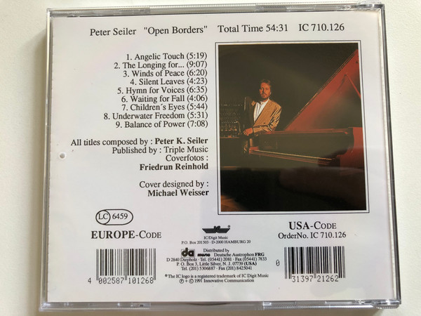 Peter Seiler – Open Borders / Innovative Communication Audio CD 1991 / IC 710.126