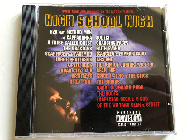 High School High (Music From And Inspired By The Motion Picture) - RZA feat. Method Man & Cappadonna; Jodeci; A Tribe Called Quest; Changing Faces; The Braxtons; Faith Evans; Scarface feat. Facemob / Big Beat Audio CD 1996 / 7567-92709-2