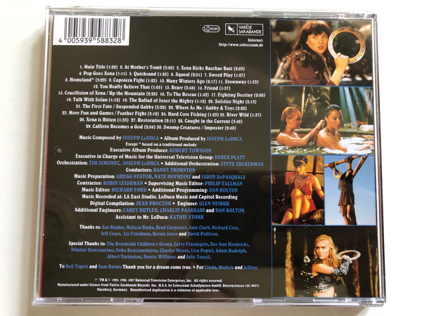 Xena: Warrior Princess, Volume Two (Original Television Soundtrack) - Music By Joseph LoDuca / Varèse Sarabande Audio CD 1997 / VSD-5883