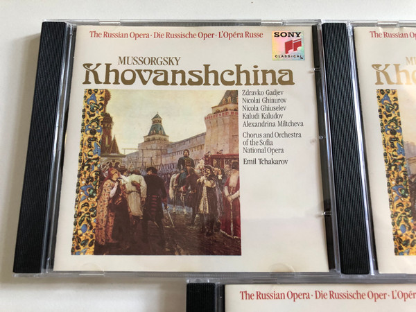 Modest Mussorgsky: Khovanshchina - Zdravko Gadjev, Nicolai Ghiaurov, Nicola Ghiuselev, Kaludi Kaludov, Alexandrina Miltcheva, Chorus and Orchestra of the Sofia National Opera, Emil Tchakarov / Sony Classical 3x Audio CD 1990 / S3K 45831