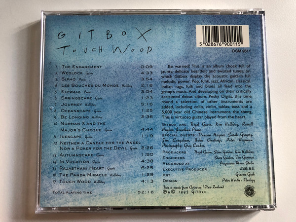 Gitbox – Touch Wood / Discipline Global Mobile Audio CD 1995 / DGM 9511