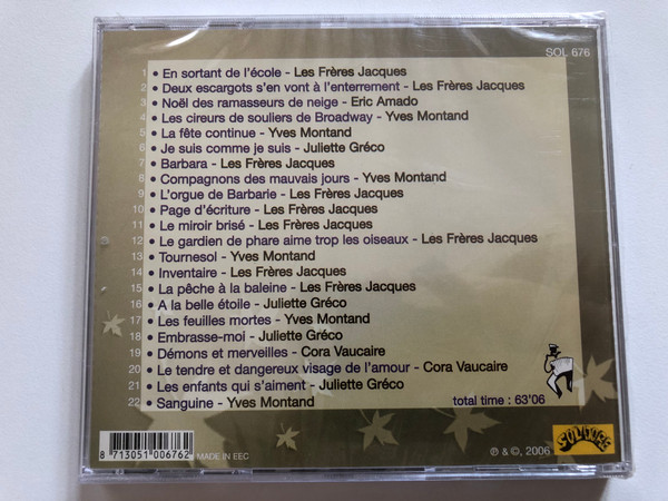 Chansons De Jacques Prévert - Montand, Greco, Vaucaire, Amado, Frères Jacques / Soldore Audio CD 2006 / SOL 676 