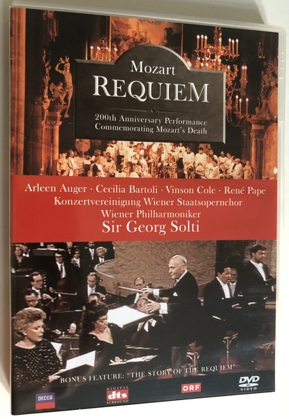 Mozart - Requiem / 200th Anniversary Performance Commemorating Mozart's Death / BONUS FEATURE: "THE STORY OF THE REQUIEM" / K626 / DVD Video (044007113998)