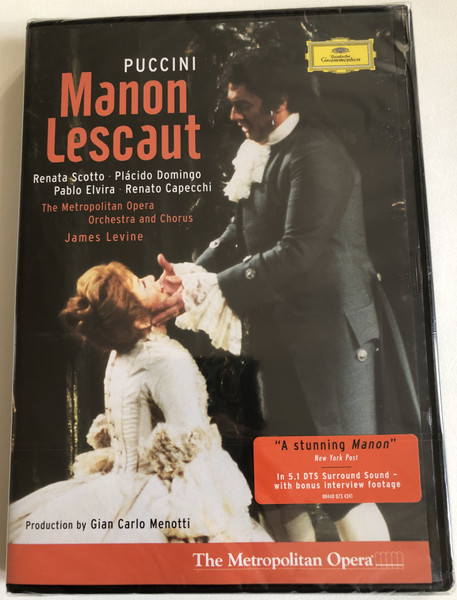 PUCCINI - MANON LESCAUT  Production by Gian Carlo Menotti  The Metropolitan Opera  Deutsche Grammophon  DVD Video (044007342411)