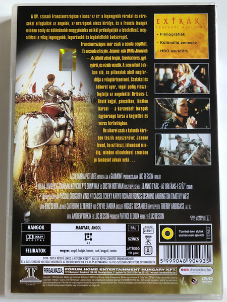 JEANNE D'ARC - AZ ORLÉANS-I SZŰZ  THE MESSENGER THE STORY OF JOAN OF ARC  KERÜLJ SZINKRONBA!  LUC BESSON filmje  DVD Video (5999048904935)