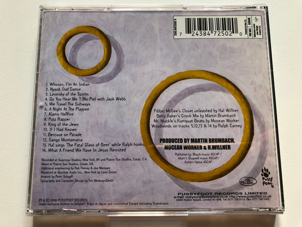 Hal Willner – Whoops, I'm An Indian / Pussyfoot Audio CD 1998 / cdlp 012
