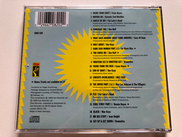 Stax Funk - Get Up & Get Down / Stax Audio CD 1989 / CDSX 020