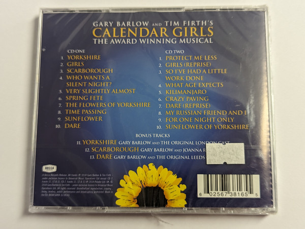 Gary Barlow And Tim Firth - Calendar Girls: The Award Winning Musical (Original London Recording) / Original London Recording / Decca 2x Audio CD 2018 / 6738165