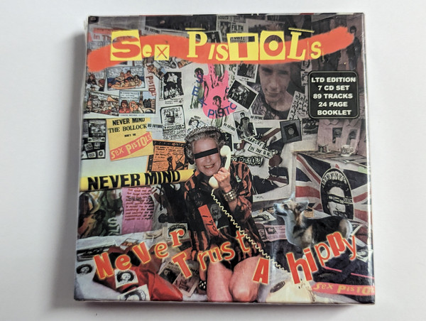 Sex Pistols – Never Trust A Hippy / LTD Edition, 7 CD Set, 89 Tracks, 24 Page, Booklet / Hippy Records 7x Audio CD, Box Set 2007 / HIPPYBX001