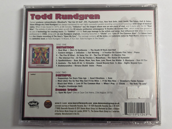 Todd Rundgren – Initiation + Faithful / Edsel Records 2x Audio CD 2011 / EDSD 2124