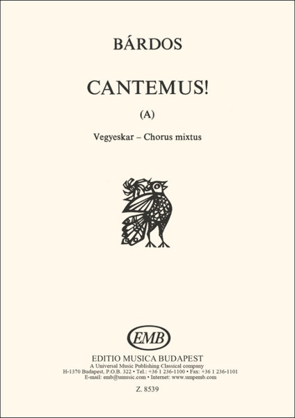 Bárdos Lajos Cantemus ! (A)  sheet music (9790080085394)