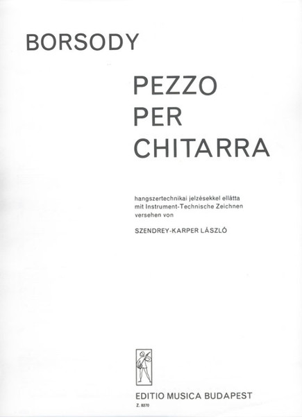  Borsody László Pezzo per chitarra  sheet music (9790080083703)