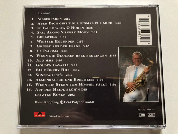 Max Greger Und Sein Orchester – Silberfäden (Zeit fur Gefuhle) / Silberfäden; Aber Dich Gibt's Nur Einmal Für Mich; Alo Ahe; Blue Berry Hill; La Paloma; u. v. a. / Polydor Audio CD 1994 / 521 986-2