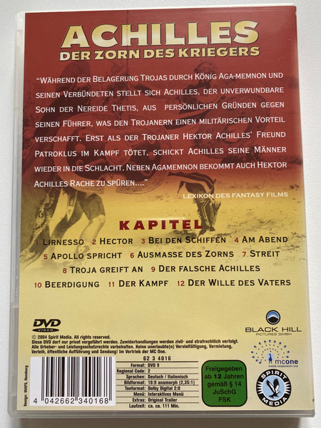 ACHILLES DER ZORN DES KRIEGERS / L'IRA DI ACHILLE / GORDON MITCHELL, JACQUES BERGERAC, GLORIA MILLAND / BLACK HILL PICTURES GMBH / DVD Video (4042662340168)