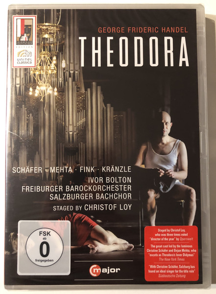 Georg Friedrich Händel: Theodora / SCHÄFER, MEHTA, FINK, KRÄNZLE / STAGED BY CHRISTOF LOY / unitel classica / DVD Video (814337010577)