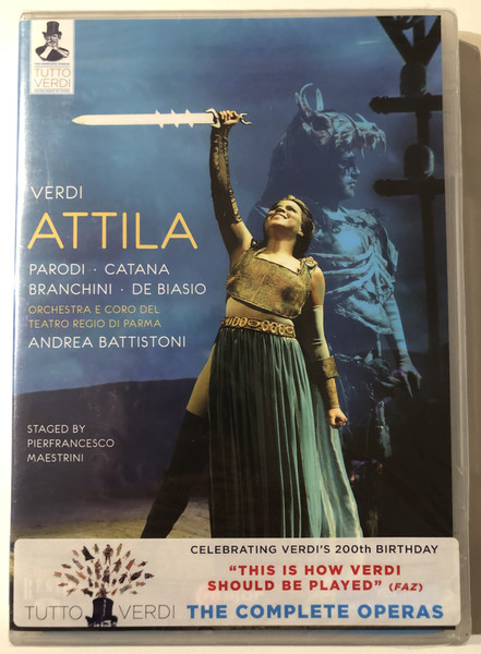 VERDI - ATTILA / PARODI, CATANA, BRANCHINI, DE BIASIO / ORCHESTRA E CORO DEL TEATRO REGIO DI PARMA / ANDREA BATTISTONI / STAGED BY PIERFRANCESCO MAESTRINI / TUTTO VERDI / DVD Video (814337012168)