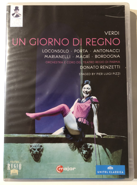 VERDI - UN GIORNO DI REGNO  LOCONSOLO, PORTA, ANTONACCI, MARIANELLI, MAGRI, BORDOGNA  ORCHESTRA E CORO DEL TEATRO REGIO DI PARMA  DONATO RENZETTI  STAGED BY PIER LUIGI PIZZI  TUTTO VERDI  UNITEL CLASSICA  DVD Video (814337012021)