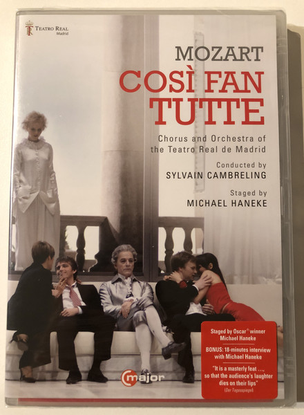 MOZART - COSÌ FAN TUTTE / Chorus and Orchestra of the Teatro Real de Madrid / Conducted by SYLVAIN CAMBRELING / Staged by MICHAEL HANEKE / major / DVD Video (814337011451)