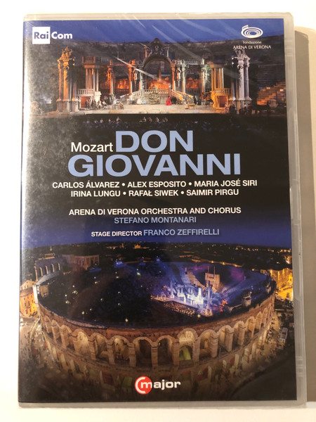 Mozart - DON GIOVANNI / CARLOS ÁLVAREZ, IRINA LUNGU, ALEX ESPOSITO, MARIA JOSÉ SIRI, RAFAŁ SIWEK, SAIMIR PIRGU / ARENA DI VERONA ORCHESTRA AND CHORUS, STEFANO MONTANARI / STAGE DIRECTOR FRANCO ZEFFIRELLI / major / DVD Video (814337015183)