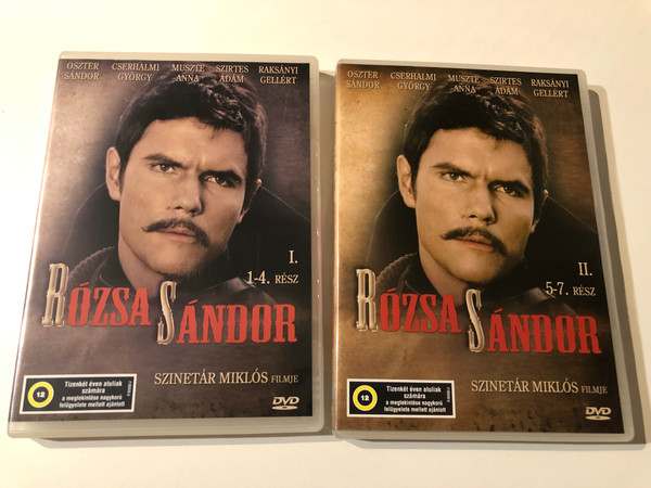 Rozsa Sandor 1-7. resz Complete / Special 2 DVD Edition / REGION 2 PAL HUNGARIAN DVD / Szinetar Miklos Filmje / Oszter Sandor, Cserhalmi Gyorgy, Szirtes Adam / The Robin Hood of Hungary / Moricz Zsigmond / 369 minutes / 2 DVD Videos (5996357342946)