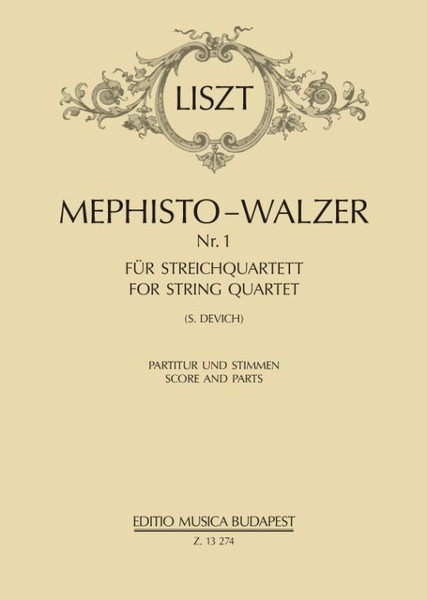 Liszt Ferenc: Mephisto-Waltz No. 1 – String Quartet Score and Parts