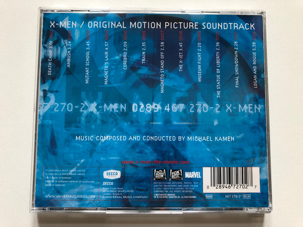 X-Men (Original Motion Picture Soundtrack) - Music Composed And Conducted By Michael K-Men / Decca Audio CD 2000 / 467 270-2