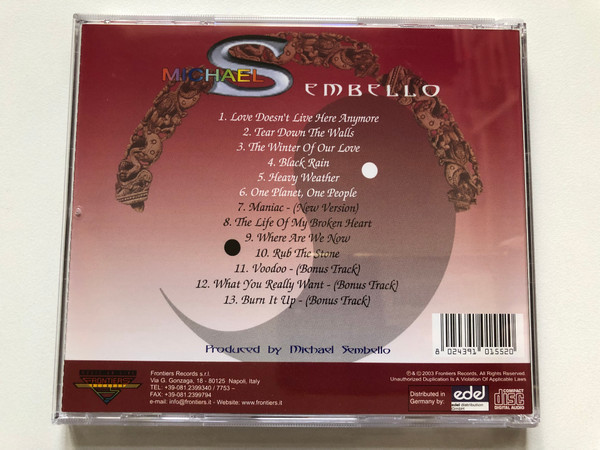 Michael Sembello – The Lost Years / Frontiers Records Audio CD 2003 / FR CD 155