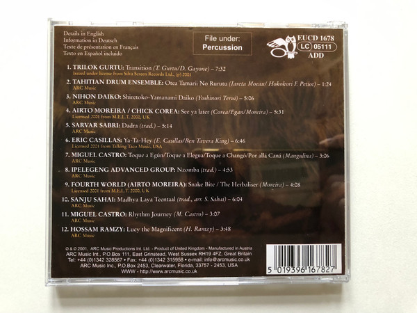 Global Beat - Airto Moreira with Chick Corea, Hossam Ramzy, Trilok Gurtu, Miguel Castro And More... / ARC Music Audio CD 2001 / EUCD 1678