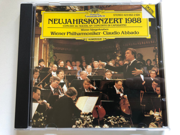 Neujahrskonzert 1988 - Wiener Philharmoniker, Claudio Abbado / Deutsche Grammophon Audio CD 1988 / 423 662-2