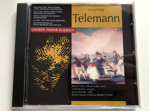 Georg Phillip Telemann: Concerto For 2 French Horns, String Orchestra And Continuo - Bedrich Tylsar, Zdenek Tylsar (horns), André Bernard (trumpet), Suraj Alexander (cello), Slovak Chamber Orchestra / Columns Classics Audio CD / 280884