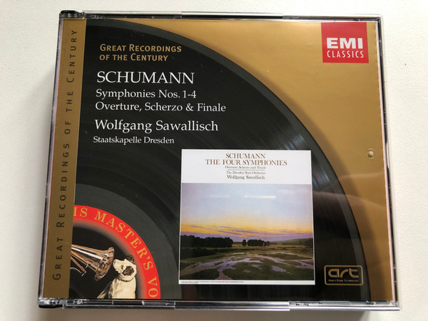 Schumann - Symphonies Nos. 1-4; Overture, Scherzo & Finale - Wolfgang Sawallisch, Staatskapelle Dresden / Great Recordings Of The Century / EMI Classics 2x Audio CD 2002 / 724356776821