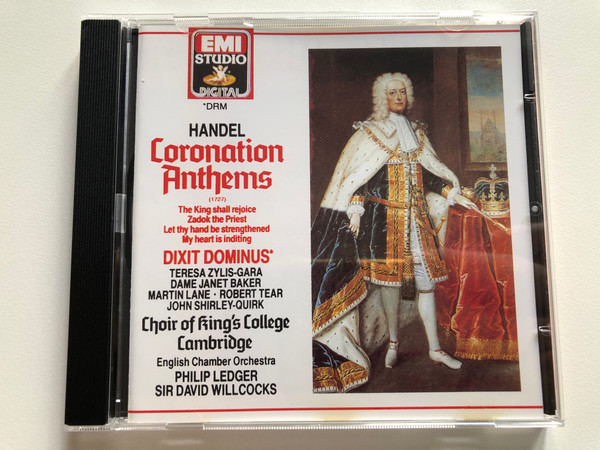 Handel: Coronation Anthems / Dixit Dominus - Teresa Zylis-Gara, Dame Janet Baker, Martin Lane, Robert Tear, John Shirley-Quirk, Choir Of King's College Cambridge, English Chamber Orchestra, Philip Ledger / EMI Audio CD Stereo 1988 / CDM 4 89476 2