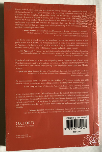 SIREN SONG - UNDERSTANDING PAKISTAN THROUGH ITS WOMEN SINGERS / FAWZIA AFZAL-KHAN / OXFORD UNIVERSITY PRESS / Paperback (9780190700546)