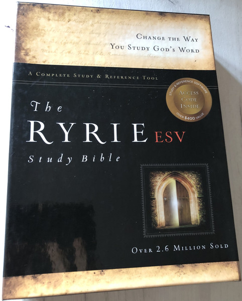 The RYRIE Study Bible - ESV  A COMPLETE STUDY & REFERENCE TOOL  CHANGE THE WAY YOU STUDY GOD'S WORD  OVER 2.6 MILLION SOLD  MOODY PUBLISHERS  Red Letter Edition  Black Bonded Leather (9780802475640)