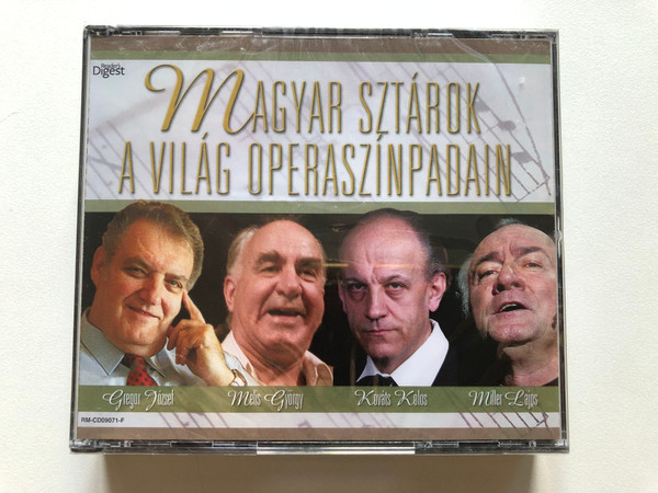 Magyar Sztárok A Világ Operaszínpadain - Gregor József, Melis György, Kováts Kolos, Miller Lajos / Reader's Digest 4x Audio CD 2009 / RM-CD09071-1-4