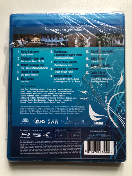 The Blu Ray Experience Opera and Ballet Highlights  Blu-ray Showcase A Symphony of Opera and Ballet Masterpieces (809478070009)