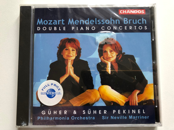 Mozart, Mendelsohn, Bruch: Double Piano Concertos - Güher & Süher Pekinel, Philharmonia Orchestra, Sir Neville Marriner / Chandos Audio CD 1999 / CHAN 9711