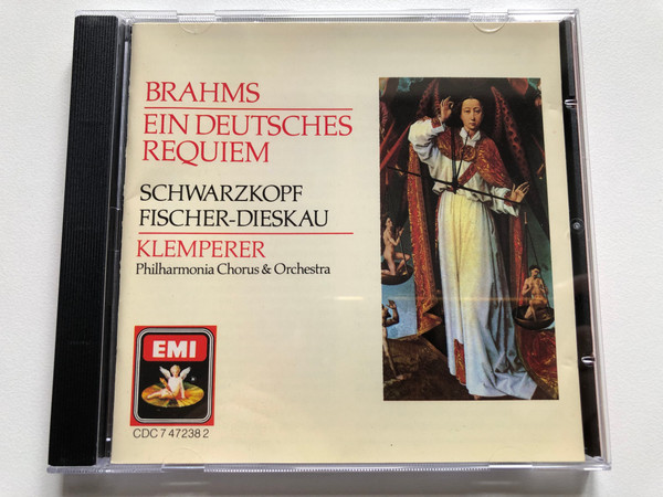 Brahms: Ein Deutsches Requiem - Schwarzkopf, Fischer-Dieskau, Klemperer, Philharmonia Chorus & Orchestra / EMI Audio CD Stereo / CDC 7 47238 2