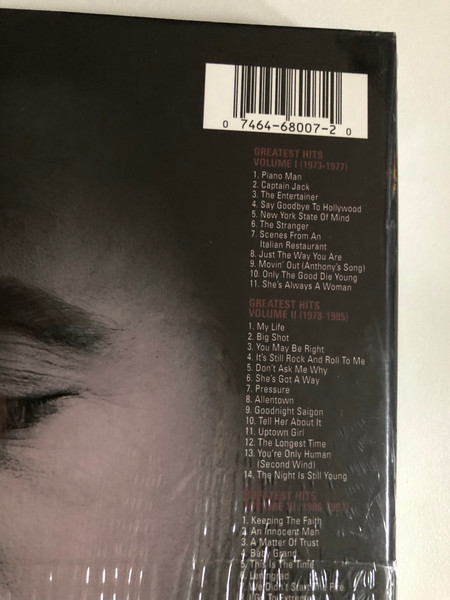 Billy Joel - The Complete Hits Collection: 1973-1997 / Limited Edition / Special Deluxe Package Includes: Greatest Hits Volumes I & II - 20-bit digitally remastered for the first time; Greatest Hits Volume III / Columbia 4x Audio CD 1997 / CXK 68007 (074646800720)