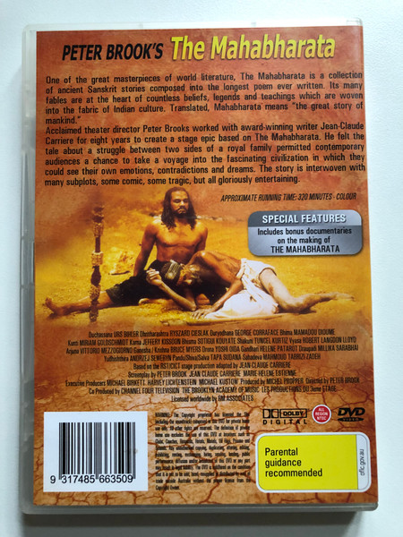 The Mahabharata - PETER BROOK / 2 disc set / WINNER OF THE INTERNATIONAL EMMY AWARD FOR BEST PERFORMING ARTS PROGRAM / DVD Video (9317485663509)