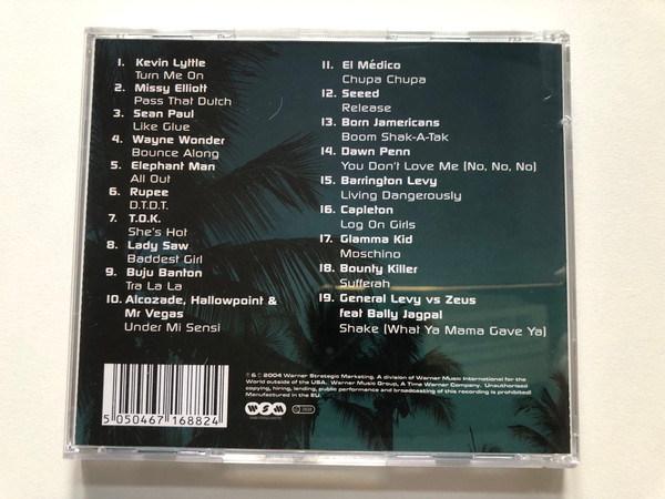 Dancehall Party 2004: Today's Biggest Ragga And Dancehall Anthems - Sean Paul, Wayne Wonder, Kevin Lyttle, Lady Saw, Elephant Man, Missy Elliott, Rupee, T. O. K., Capleton / Warner Strategic Marketing Audio CD 2004 / 5050467168824