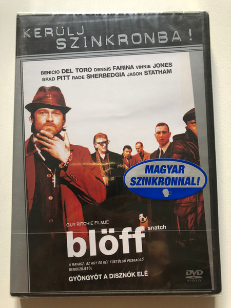 blöff - snatch / GUY RITCHIE FILMJE / A RAVASZ, AZ AGY ÉS KÉT FÜSTÖLGŐ PUSKACSŐ RENDEZŐJETŐL / GYÖNGYÖT A DISZNÓK ELÉ / KERÜLJ SZINKRONBA! / DVD Video (5999048904713)