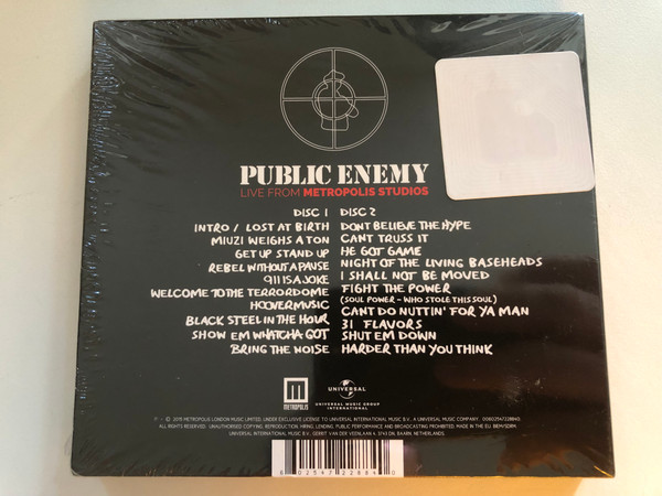 Public Enemy – Live From Metropolis Studios / Metropolis Studios 2x Audio CD 2015 / 00602547228840