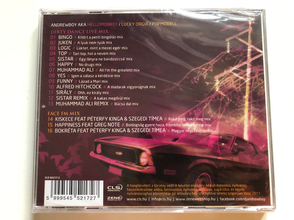 Andrewboy – Dirty Dance Vol.3 / Az Elmult 2 Ev Sikereinek Folytatasa / CLS Records Audio CD 2011 / CLS SA217-2