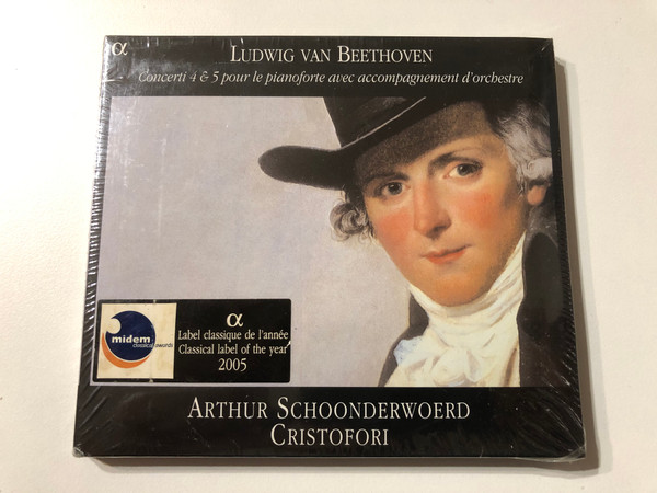 Ludwig van Beethoven: Concerti 4 & 5 Pour Le Pianoforte Avec Accompagnement D'Orchestre - Arthur Schoonderwoerd, Cristofori / Alpha Productions Audio CD 2005 / Alpha 079