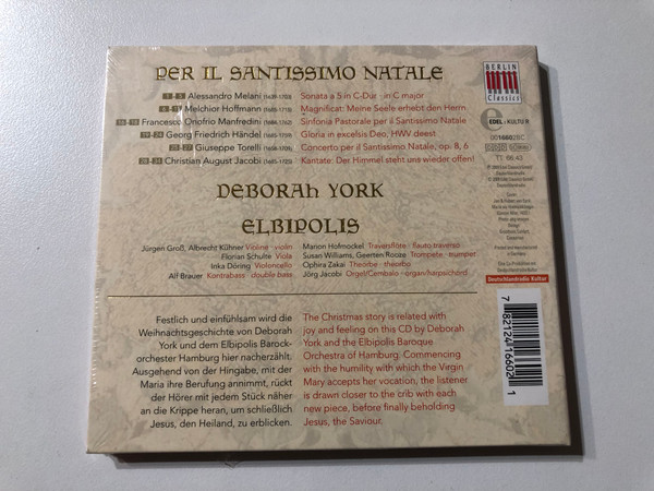 Deborah York, Elbipolis – Per Il Santissimo Natale / Berlin Classics Audio CD 2009 / 0016602BC