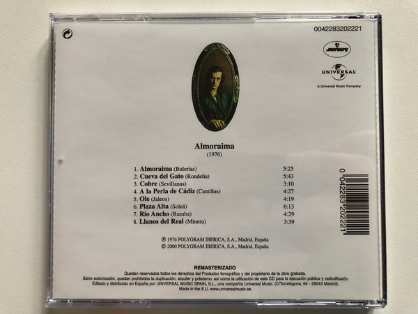 Paco De Lucía – Almoraima / Philips Audio CD 2000 / 0042283202221