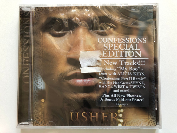 Usher – Confessions (special edition) - 4 New Tracks!!! Including ''My Boo'' - duet with Alicia Keys, ''Confessions Part II Remix'' with Hip Hop Greats Shyne, Kanye West & Twista and more!!! / LaFace Records Audio CD 2004 / 82876 64634 2